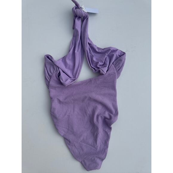 JMP The Label Santorini Textured Lavender One-Piece Swimsuit - Medium NWT - Picture 6 of 7